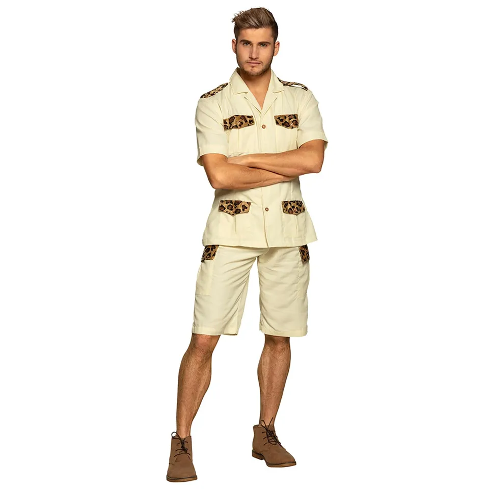 boland-83882-kost-m-safari-mann-m-l-beige-hemd-shorts image 1