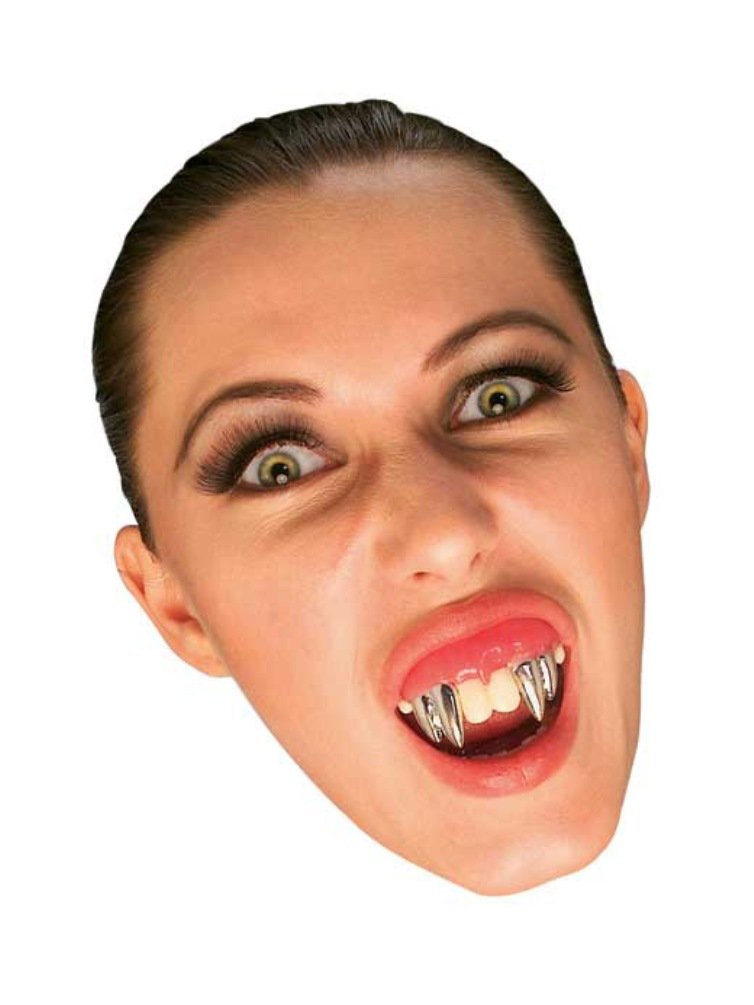 rubie-s-deluxe-vampirz-hne-gebiss-silberne-fangz-hne image 1