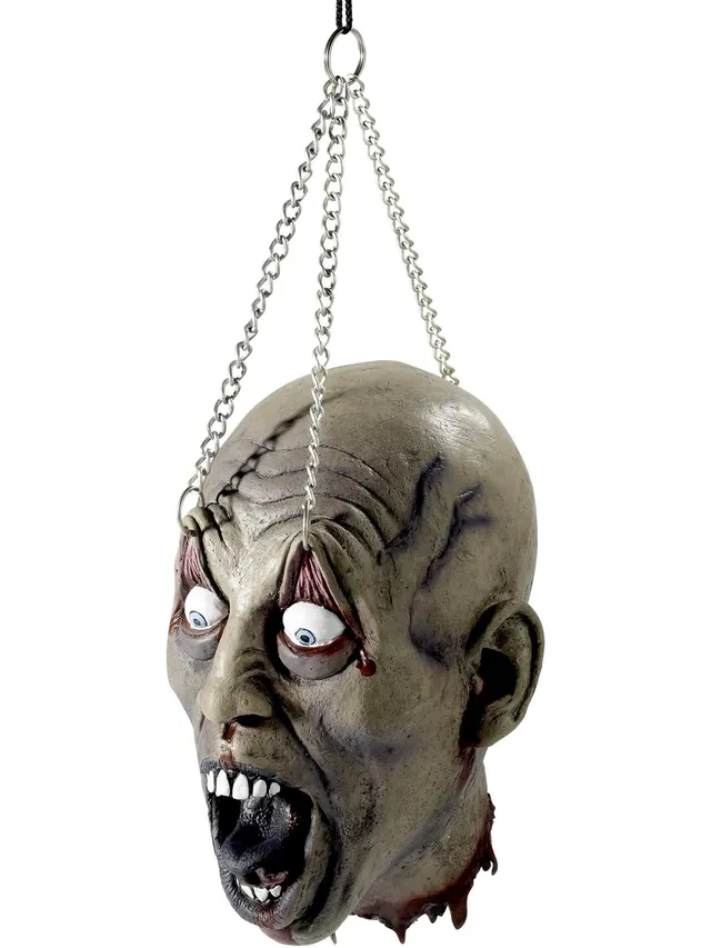 smiffys-fever-abgetrennter-kopf-halloween-deko-grau image 1