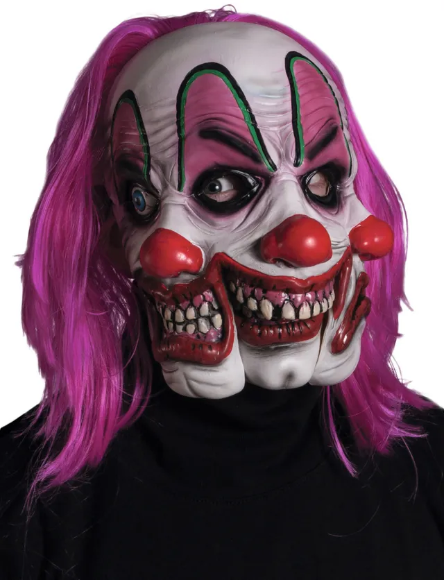 rubies-clown-maske-3-gesichter-latex-karneval image 1