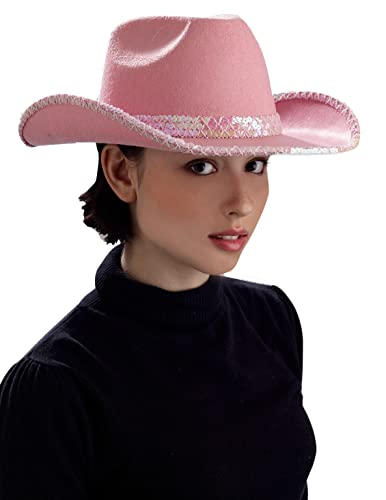 rubie-s-deluxe-cowboyhut-kost-mhut-pink-pailletten image 4