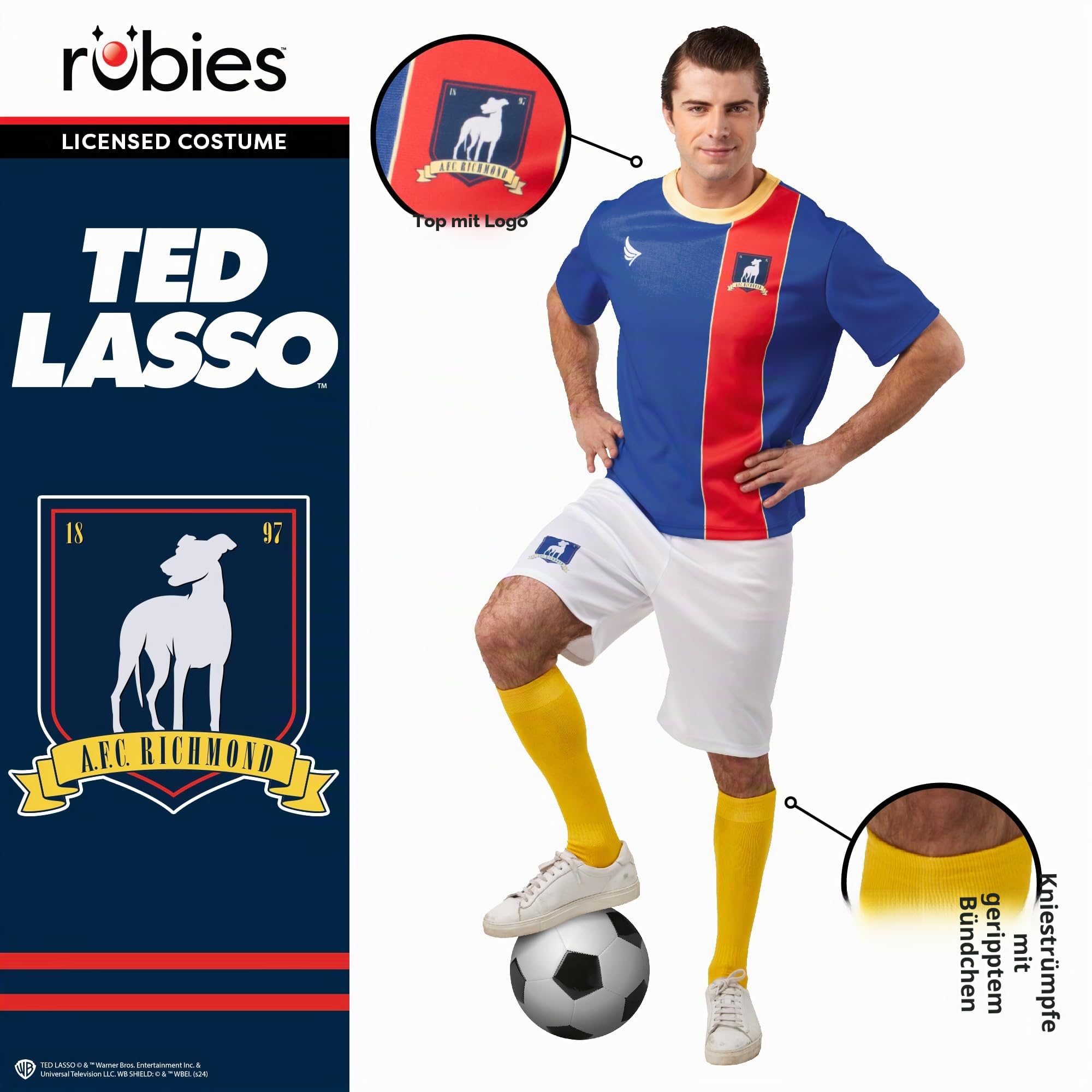 rubie-s-deluxe-ted-lasso-kost-m-l-afc-richmond-soccer image 3