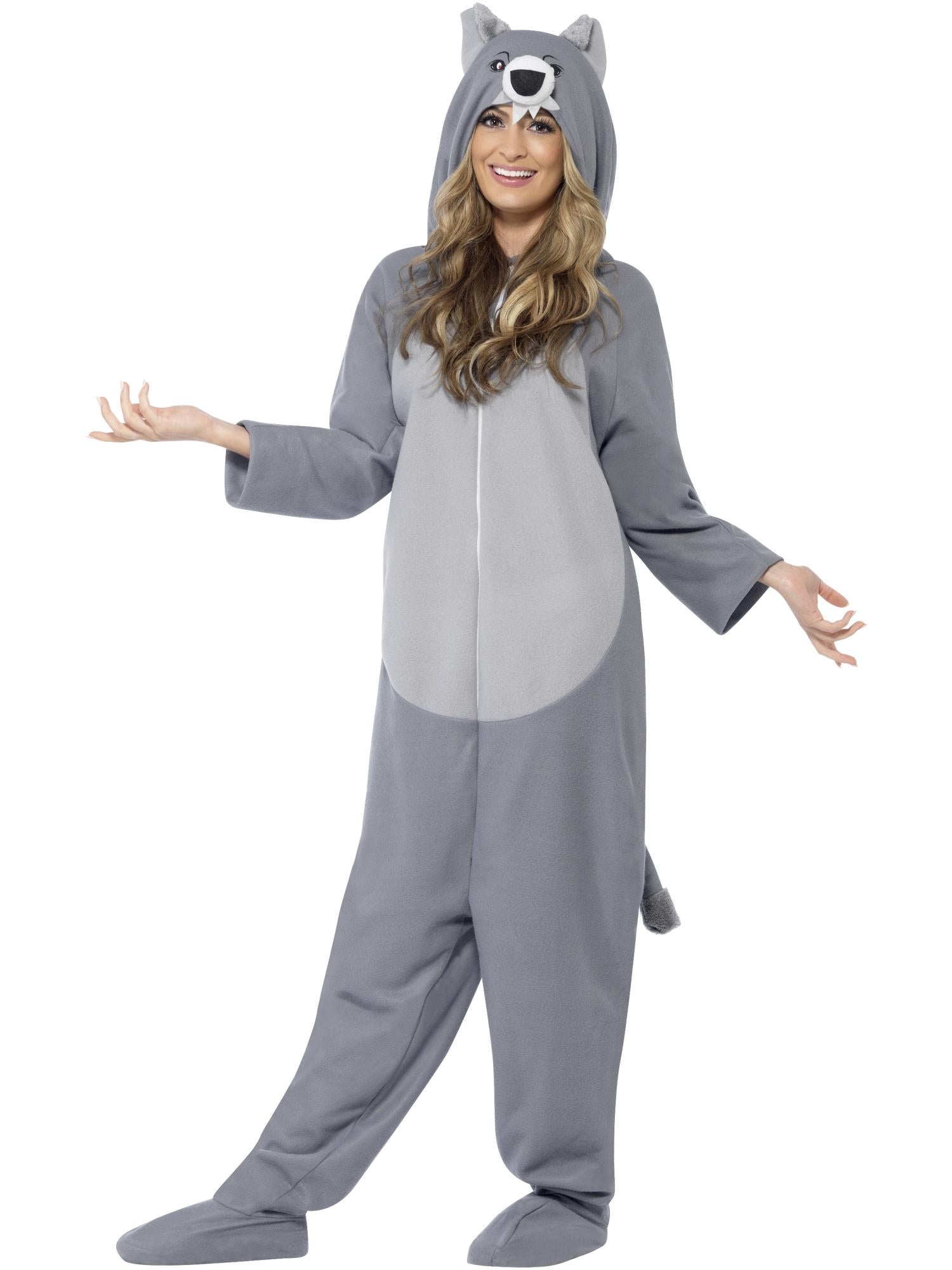 smiffys-fever-wolf-kost-m-grau-overall-mit-kapuze image 6