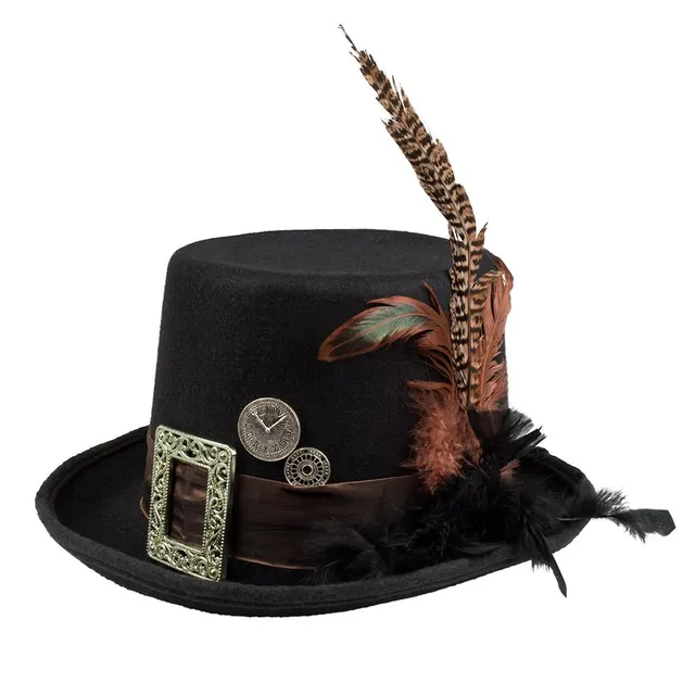 boland-headwear-steampunk-hut-plumepunk-59-cm-schwarz image 1