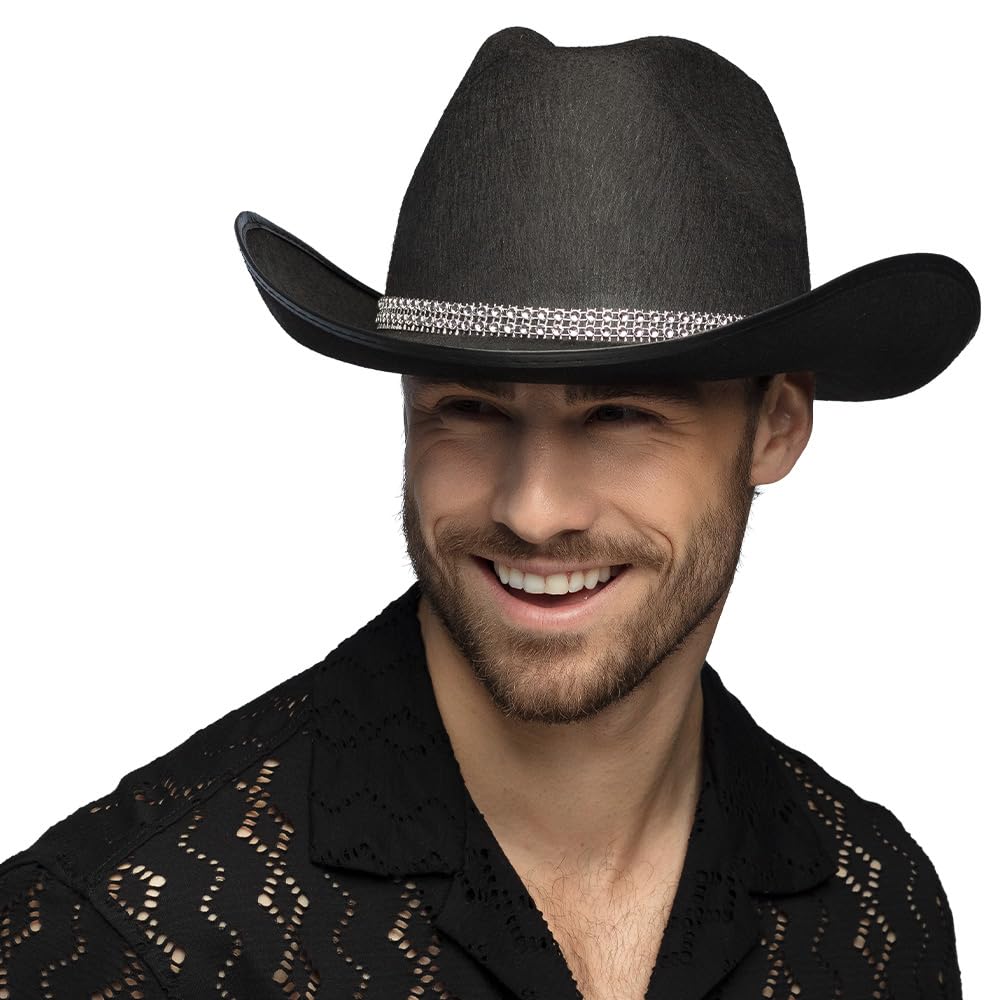 boland-daisy-cowboyhut-schwarz-western-hut-karneval image 1