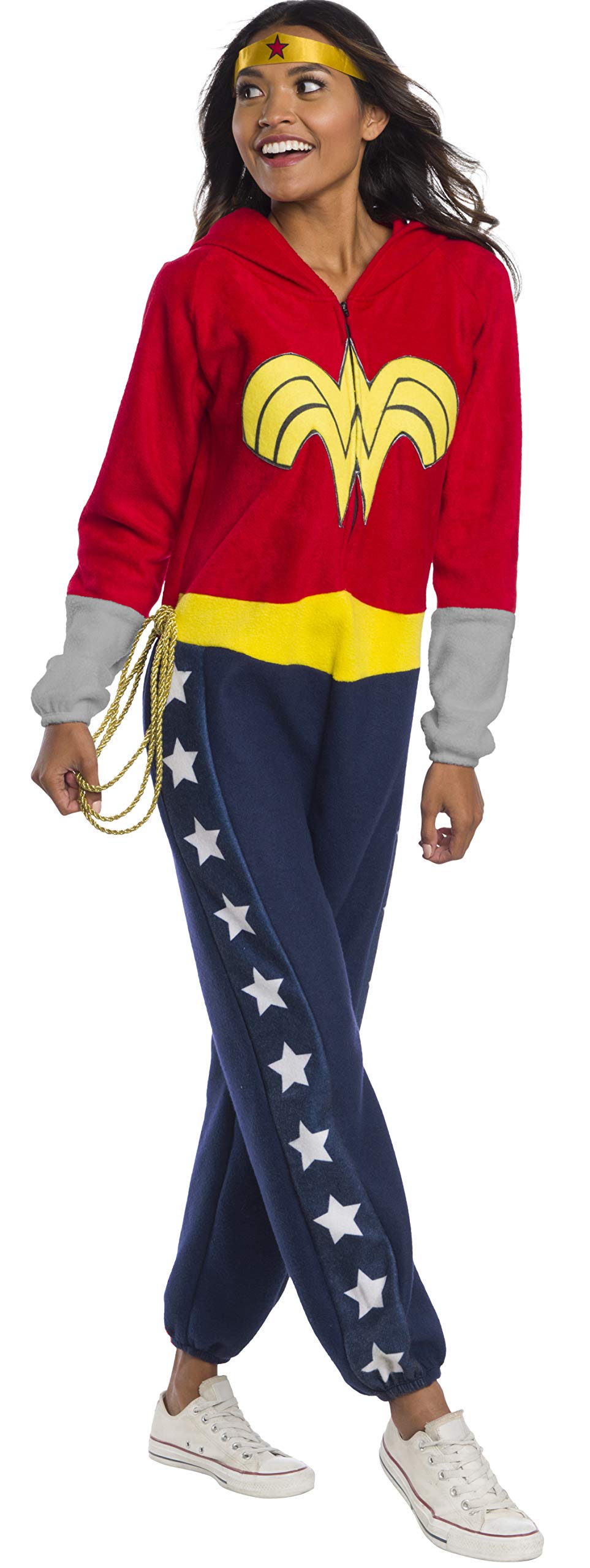 rubie-s-deluxe-wonder-woman-overall-kost-m-damen-l-mit-kapuze image 1