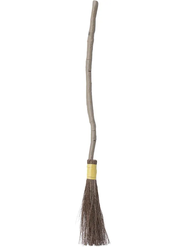 smiffys-fever-besen-98-cm-hexenbesen-braun-grau-3-teilig image 1