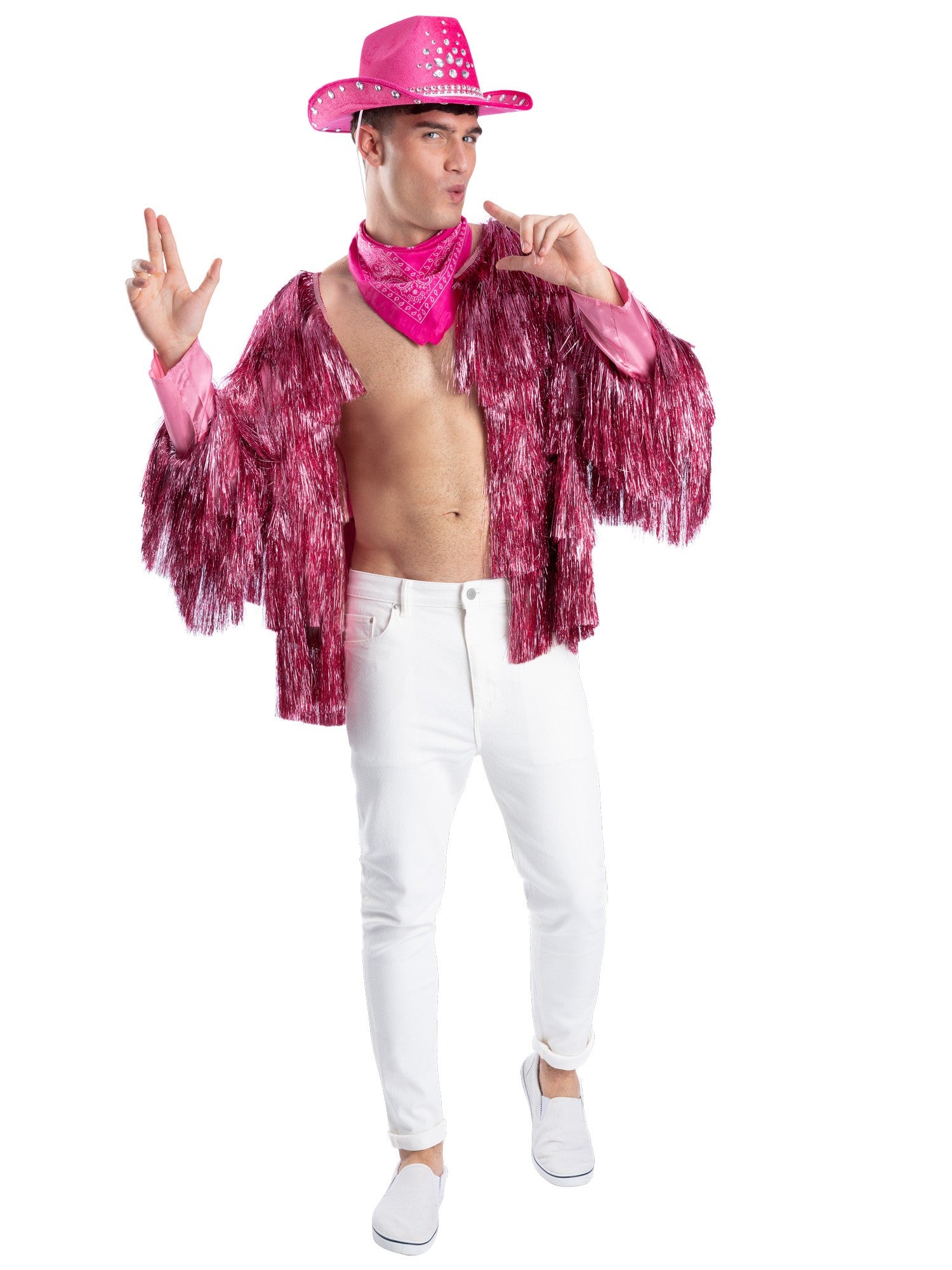 smiffys-fever-tinsel-festival-jacke-pink-s-m-l-xl image 2