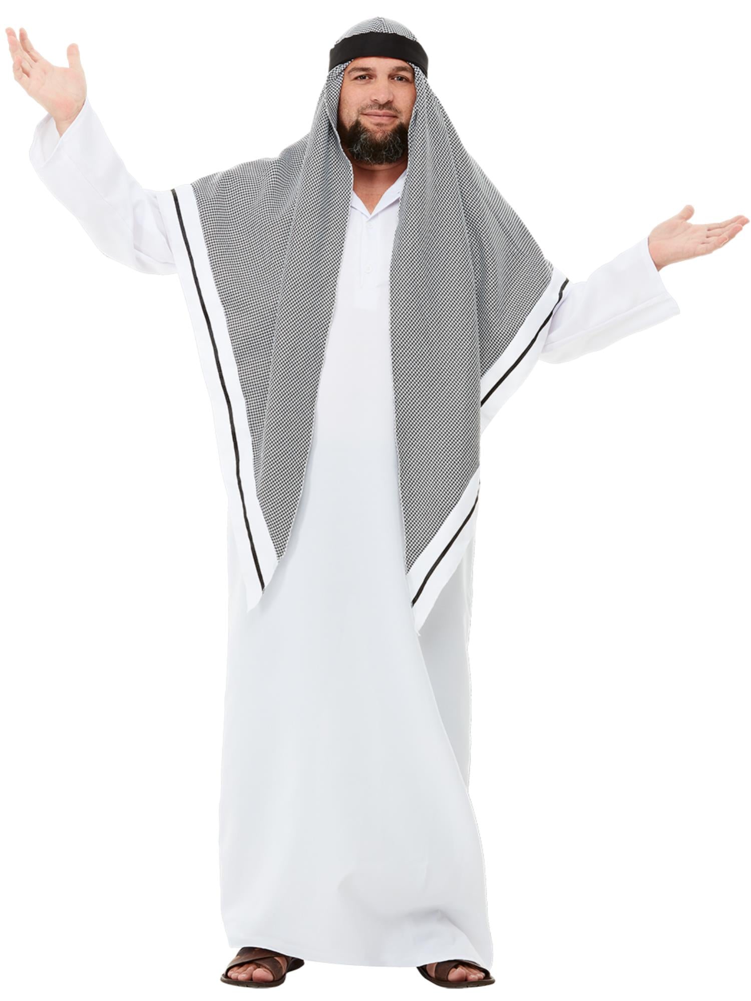 smiffys-fever-scheich-kost-m-herren-wei-robe-l image 4
