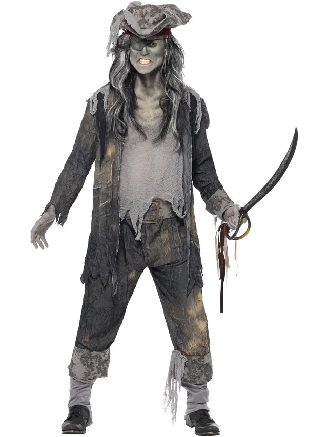 smiffys-fever-ghost-ship-ghoul-herrenkost-m-m-38-40-grau image 1