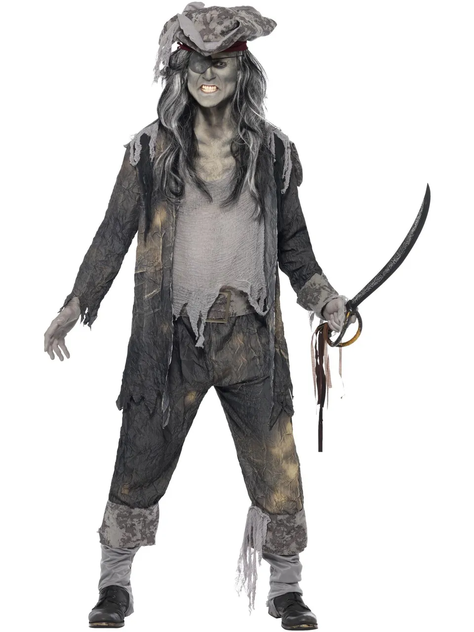 smiffys-fever-ghost-ship-ghoul-herrenkost-m-m-38-40-grau image 1