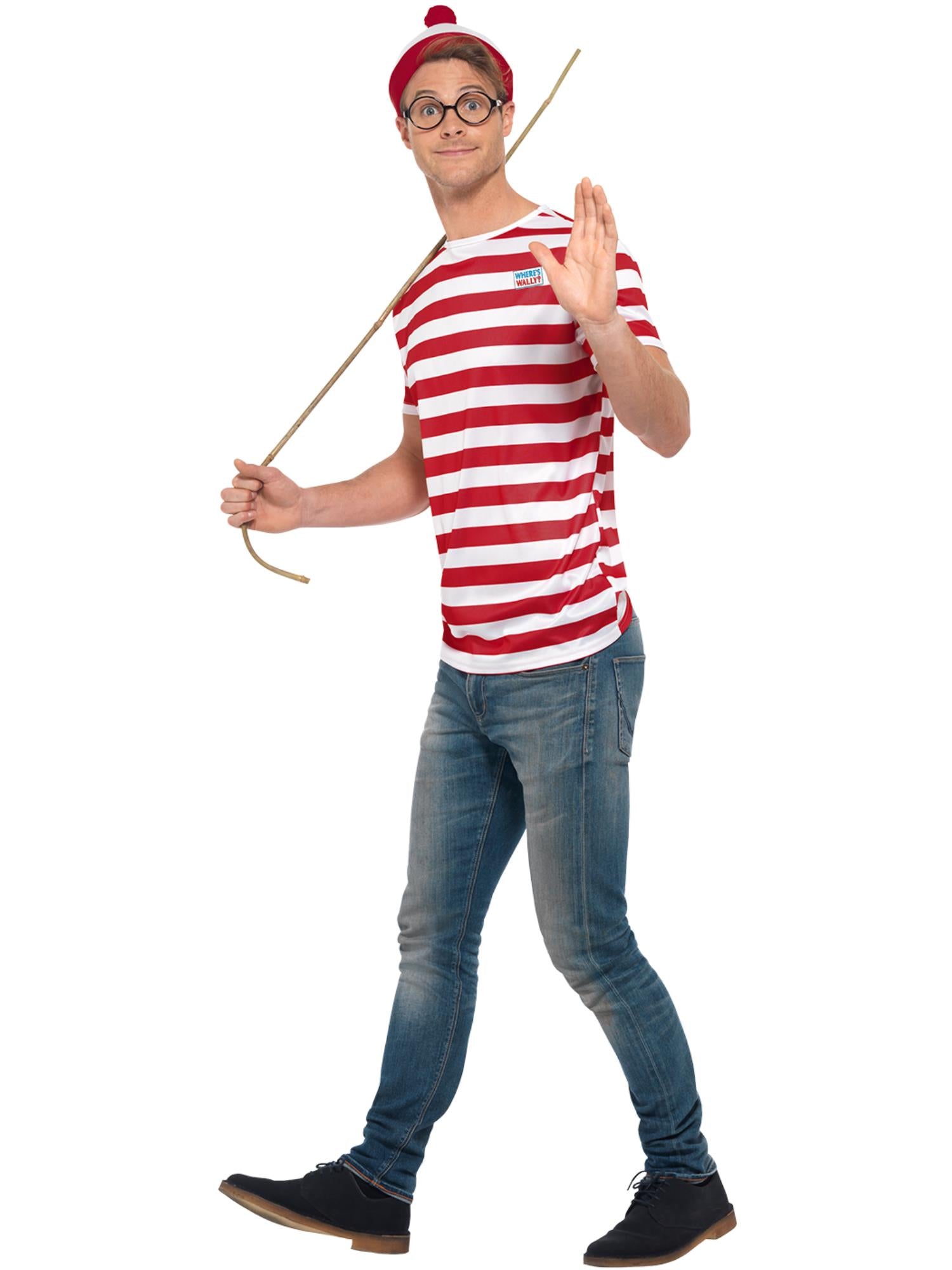smiffys-fever-wheres-wally-kit-rot-wei-herren image 2