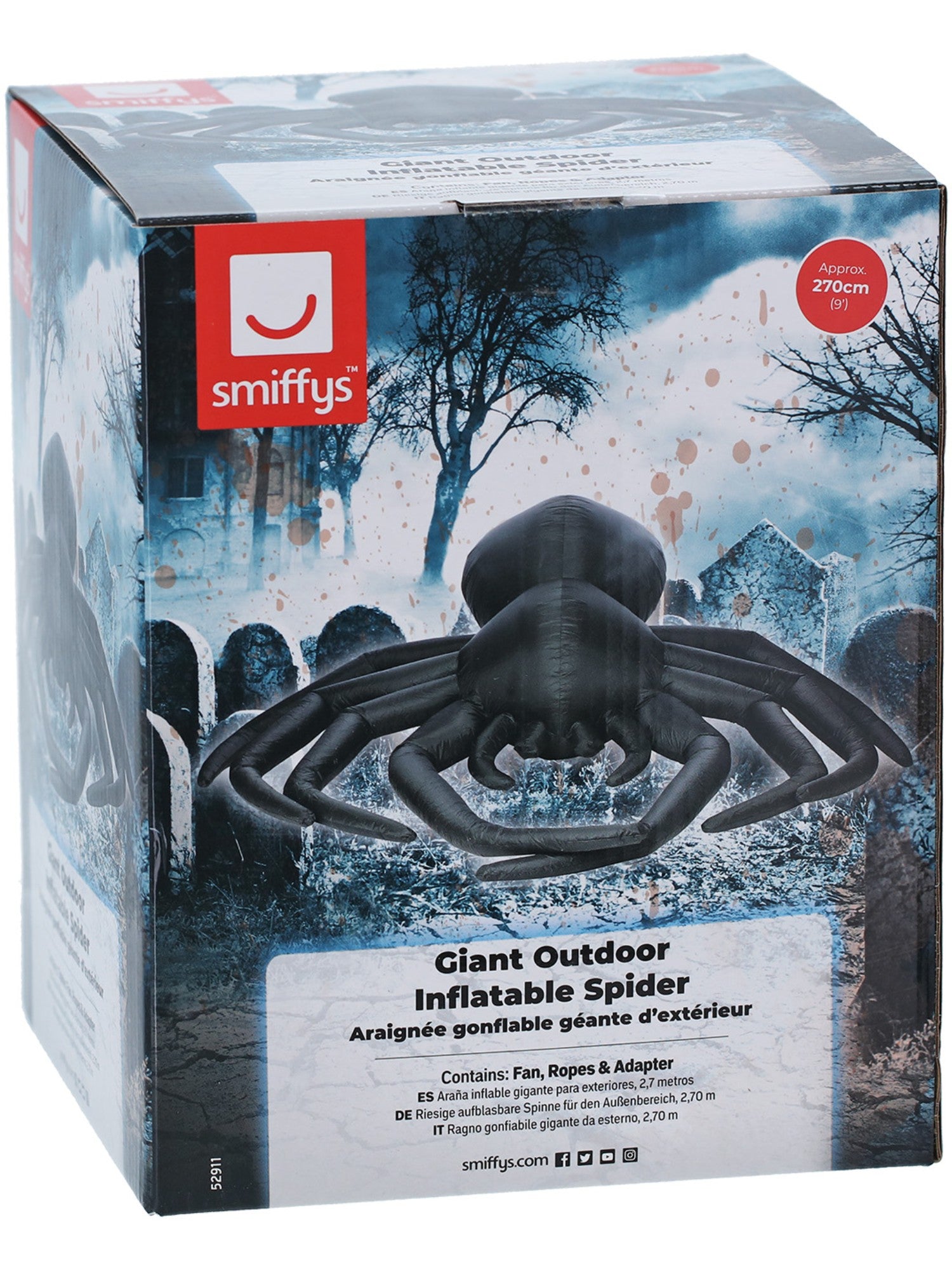 smiffys-time4fun-riesenspinne-aufblasbar-9ft-outdoor-schwarz image 3