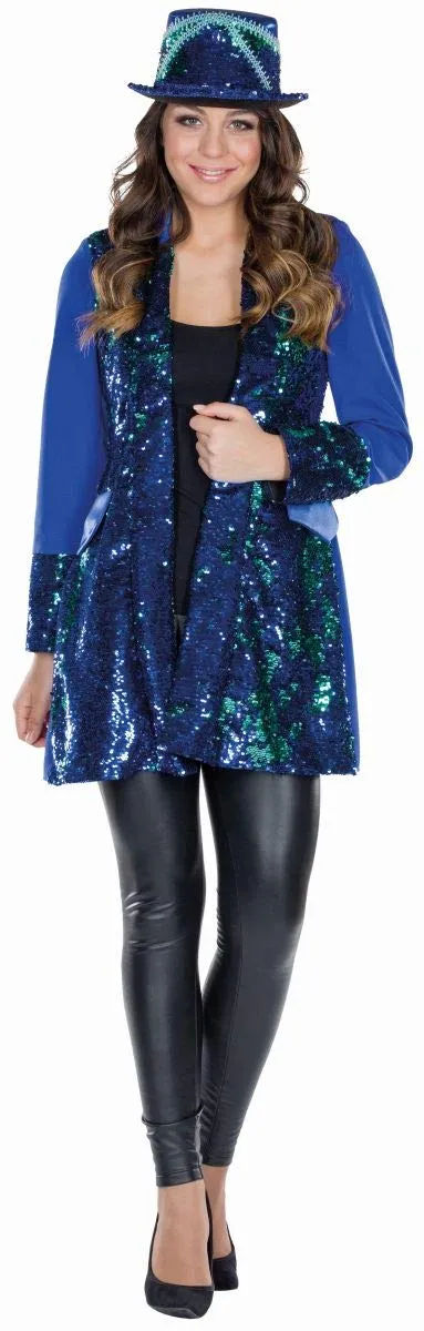 rubie-s-deluxe-pailettenjacke-kost-m-damen-gr-38-silber image 1
