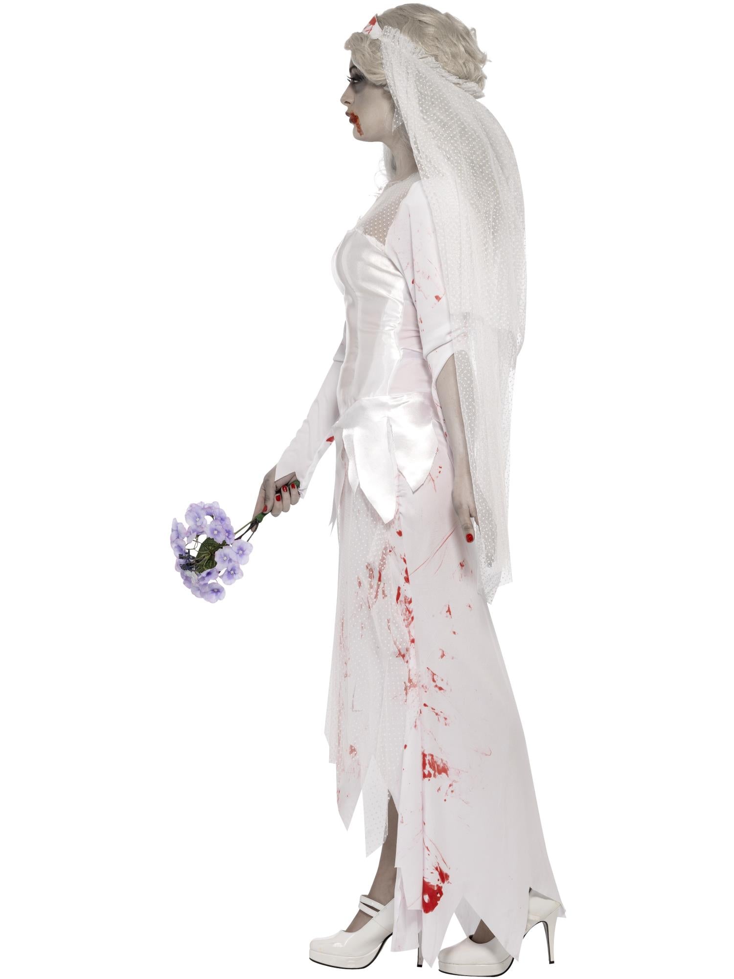 smiffys-fever-zombie-bride-kost-m-wei-s-schleier image 3