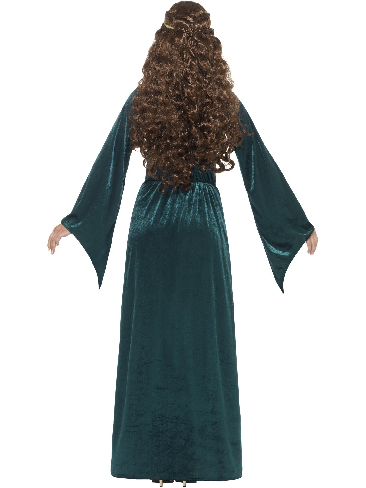 smiffys-fever-medieval-maid-kost-m-gr-n-m-samtkleid image 2