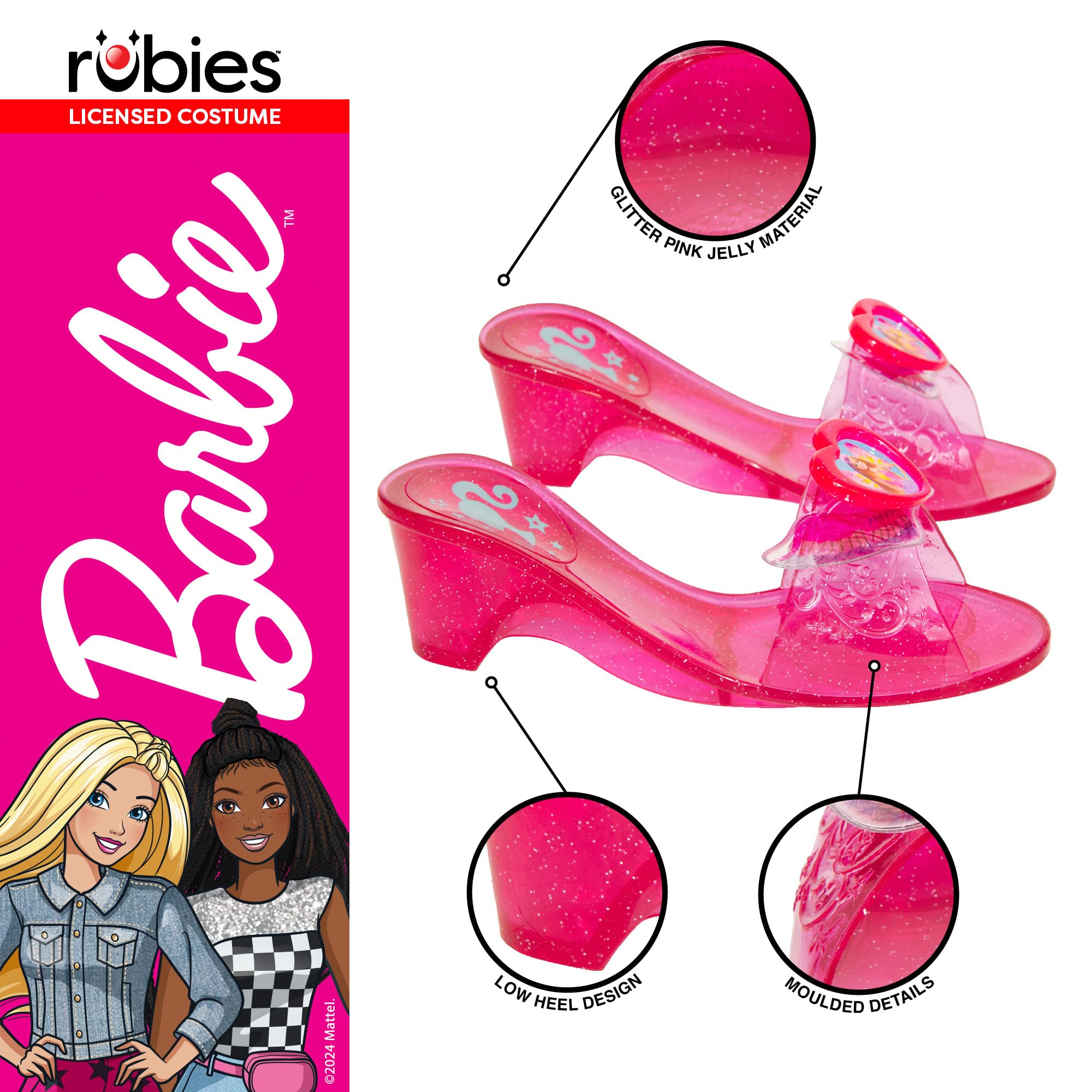 rubie-s-deluxe-barbie-jelly-schuhe-kinder-einheitsgr-e-rosa image 3
