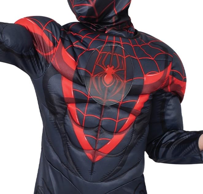 rubie-s-spider-man-miles-morales-kinderkost-m-3-4-j-rot-schwarz image 5
