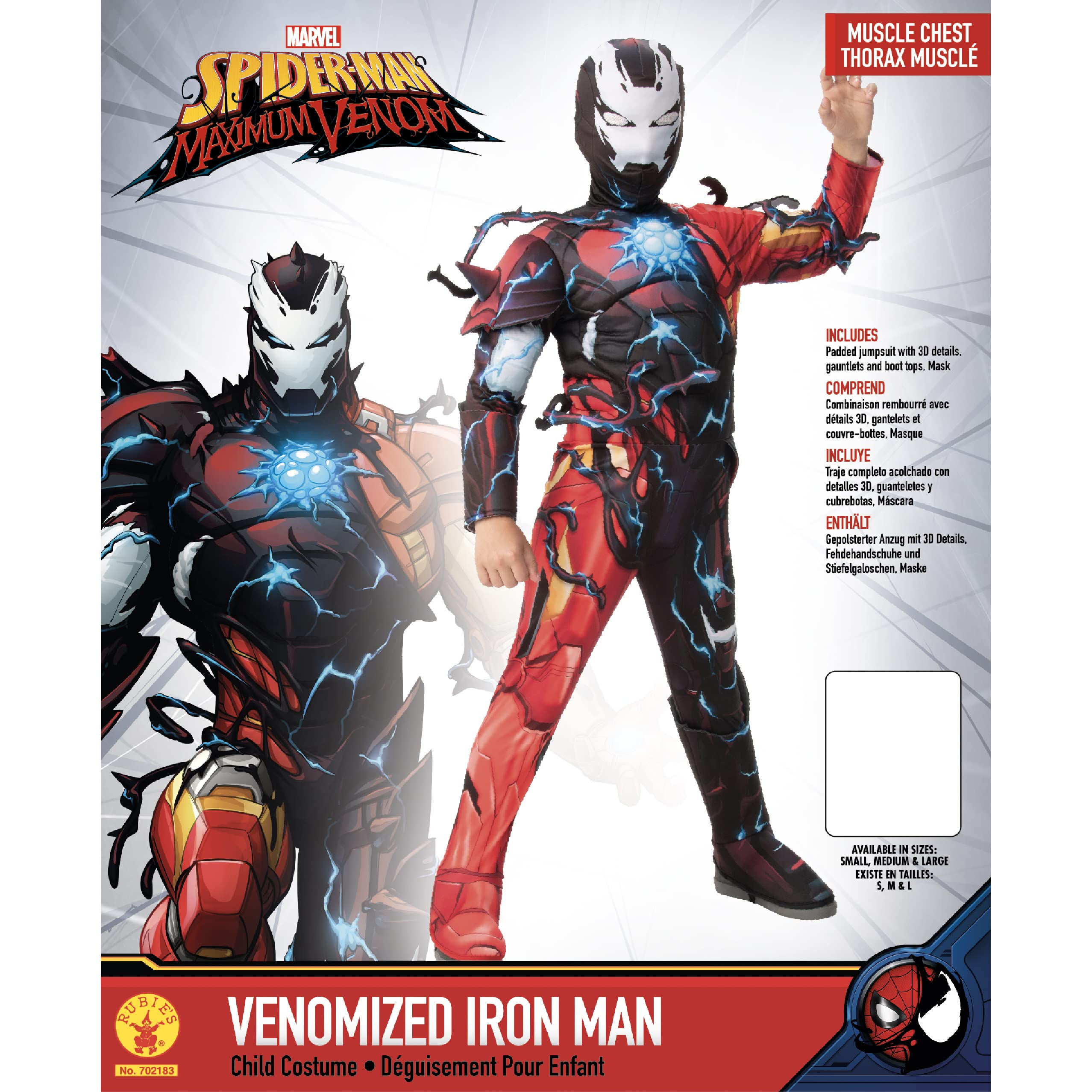 rubie-s-deluxe-venomized-iron-man-kinderkost-m-rot-schwarz image 5
