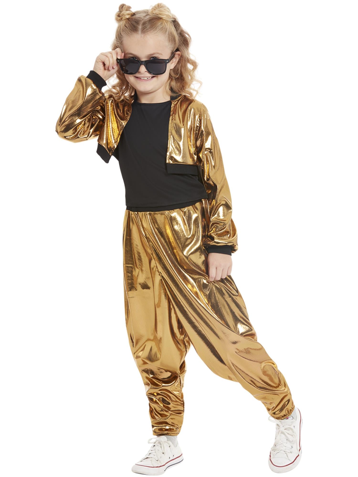 smiffys-fever-girls-80s-hammer-time-kost-m-gold-gr-m image 1