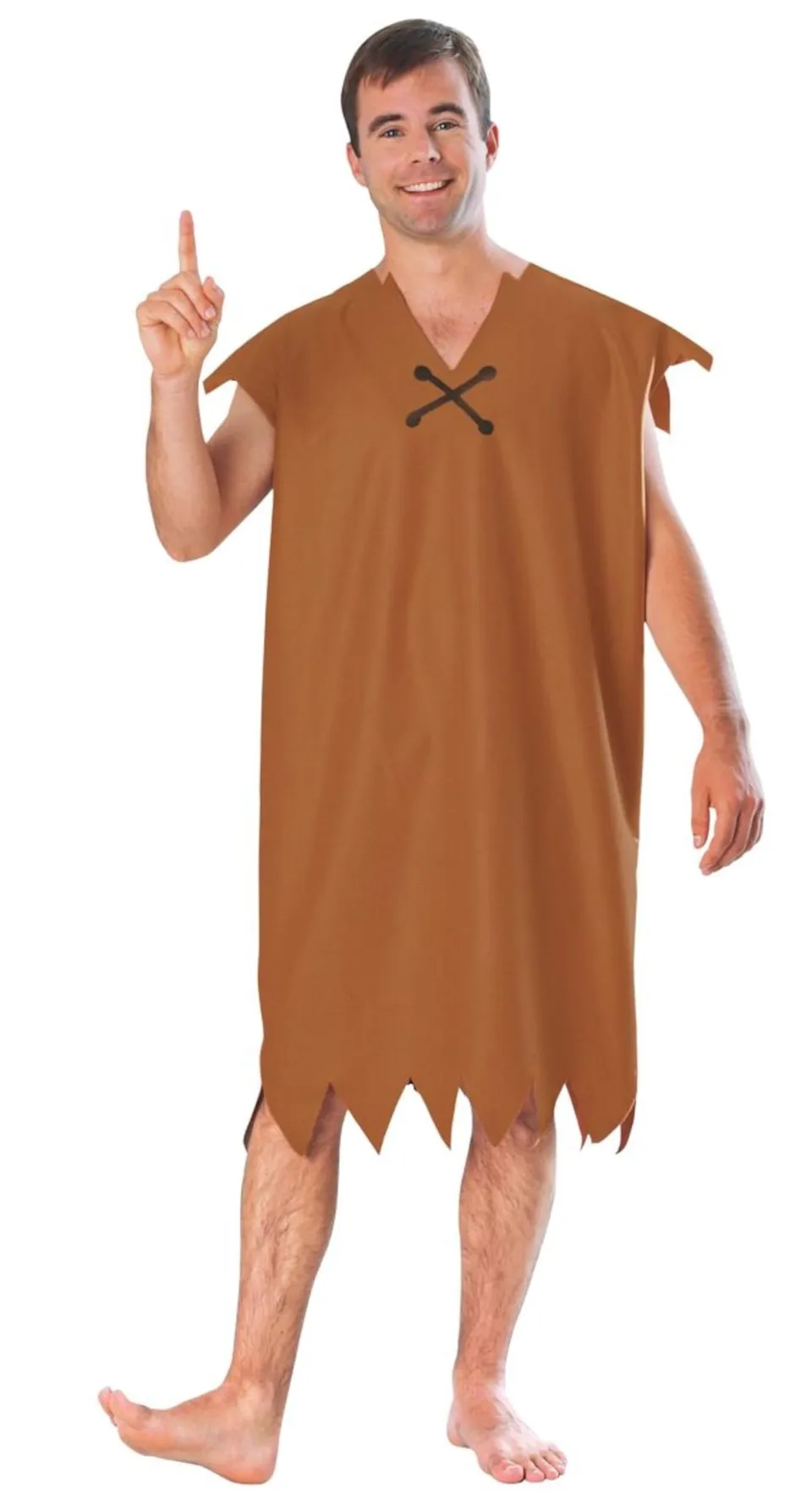 rubie-s-deluxe-barney-rubble-kost-m-herren-standard-braun image 1
