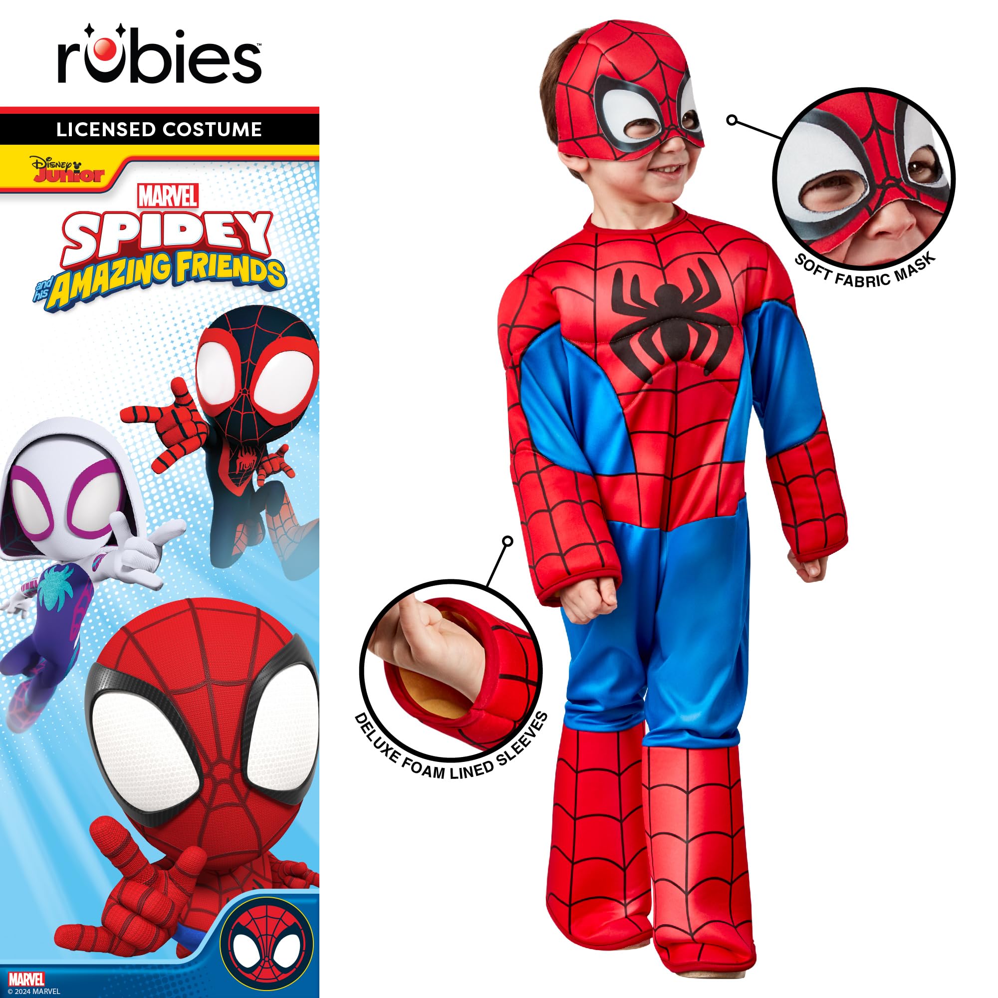rubie-s-deluxe-spiderman-saf-kost-m-kinder-2-3-jahre-mit-maske image 3