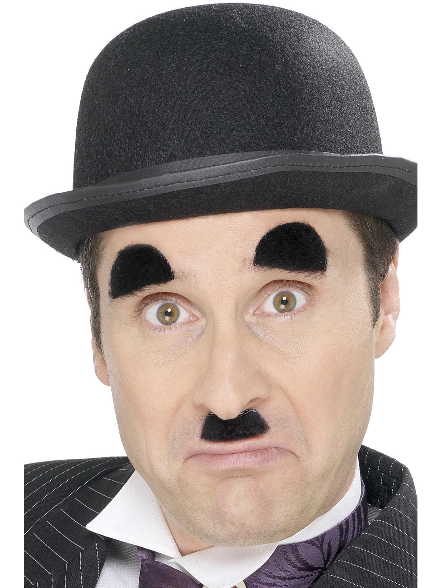smiffys-fever-chaplin-bart-und-augenbrauen-schwarz image 1