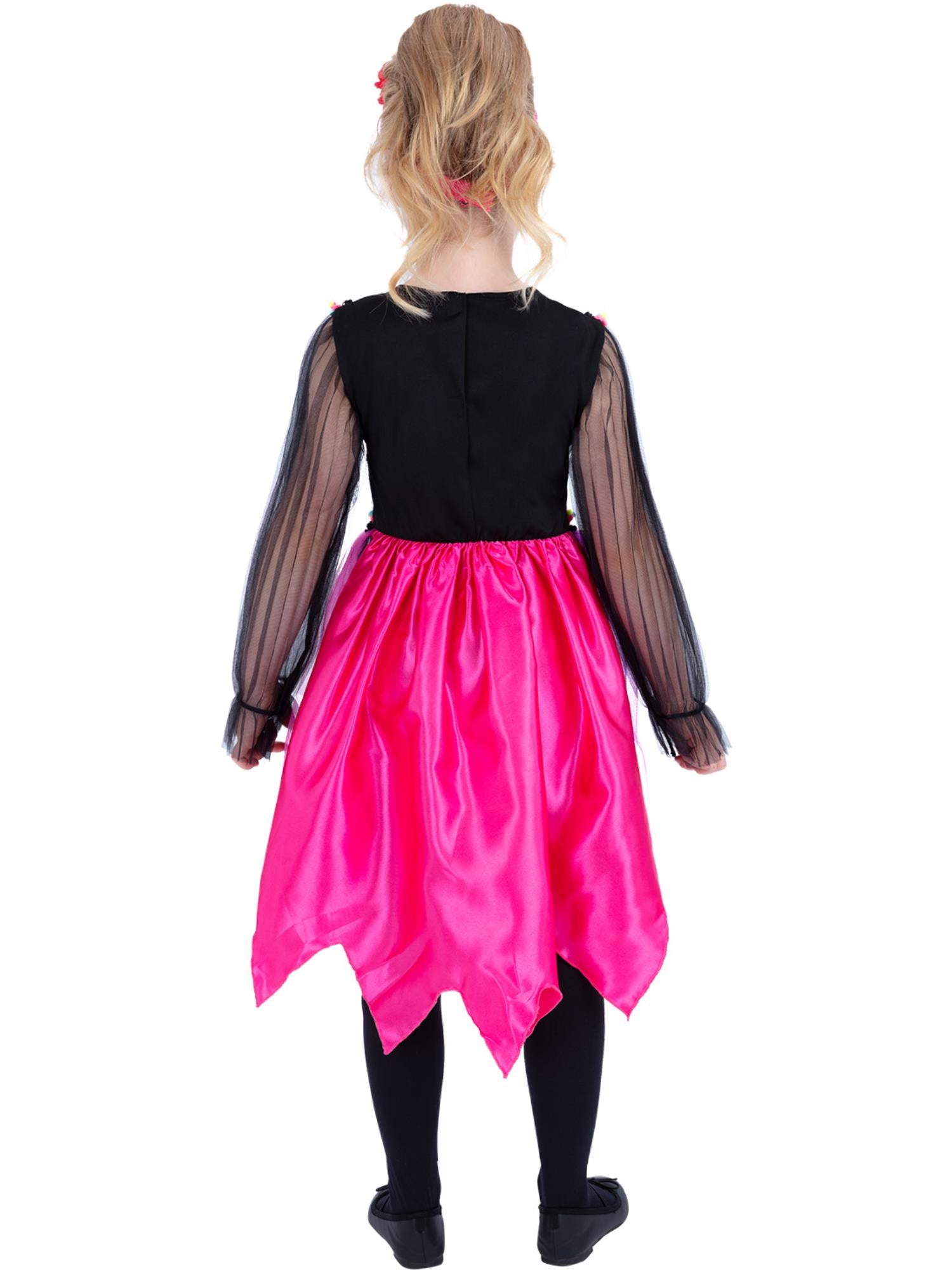 smiffys-fever-day-of-the-dead-kost-m-m-dchen-schwarz-pink-l image 2