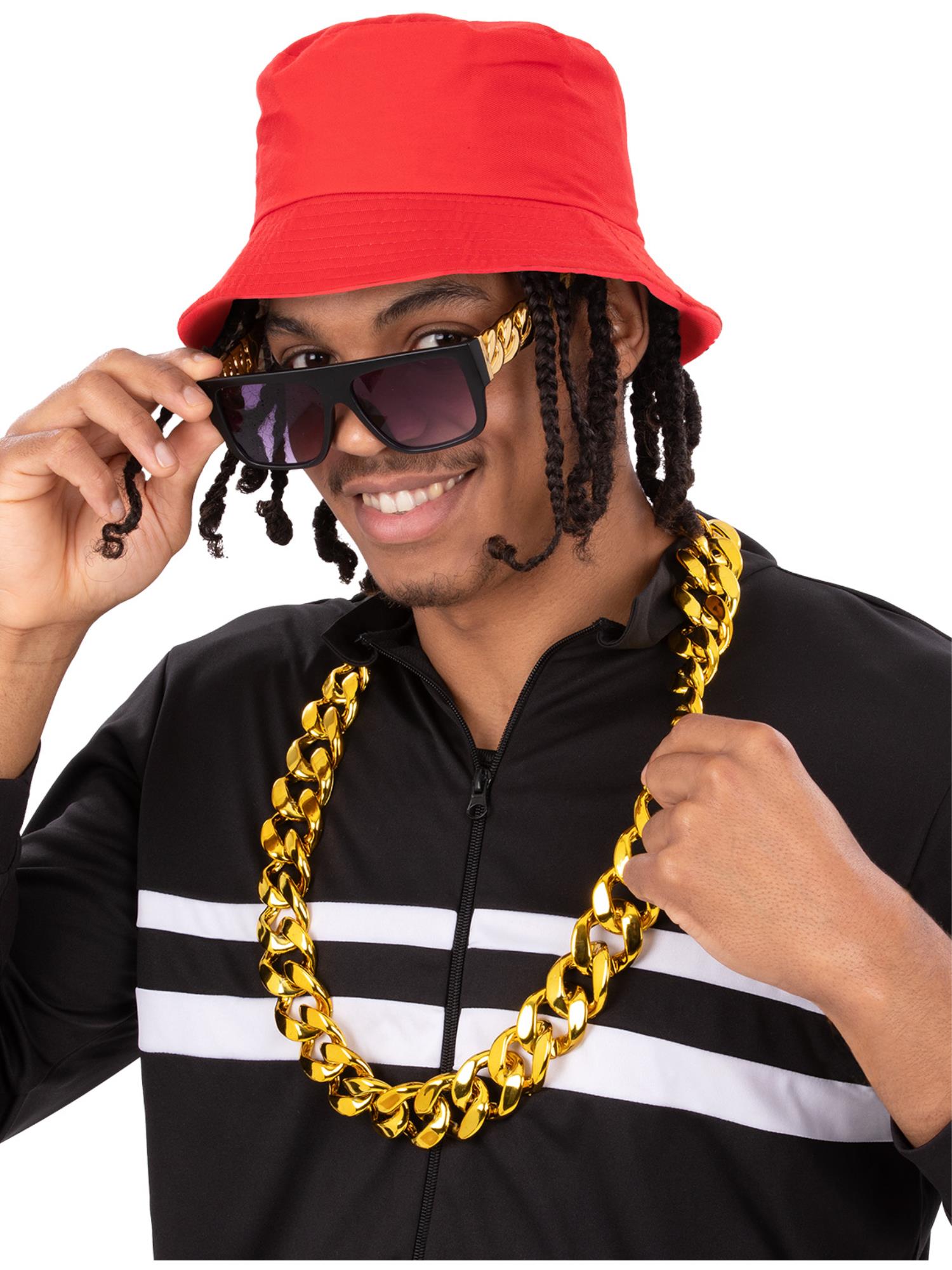 smiffys-fever-90s-hip-hop-kit-3-teilig-rot-gold image 2