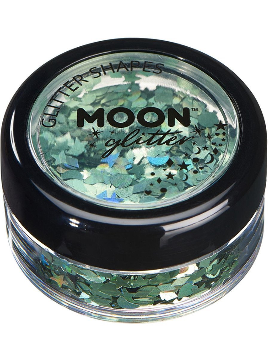smiffys-makeup-fx-moon-glitter-shapes-glitzer-silber-3g-holografisch image 6