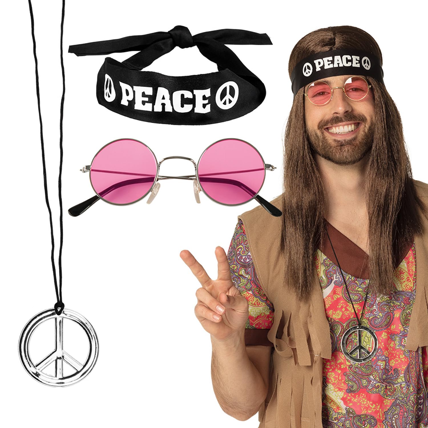 boland-peace-deluxe-hippie-set-70er-kost-mzubeh-r-3-teilig image 1