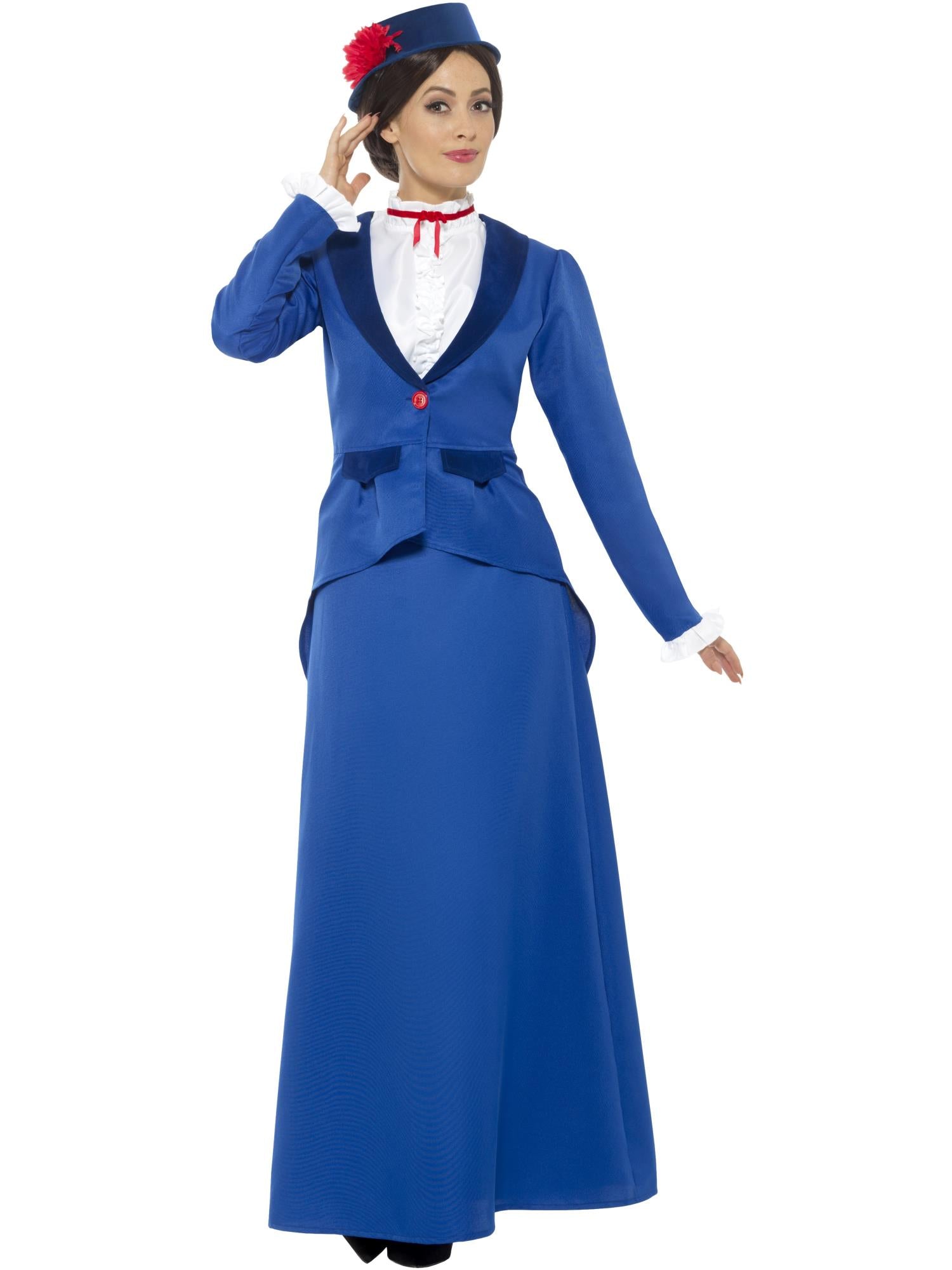 smiffys-fever-victorian-nanny-kost-m-blau-gr-m image 1
