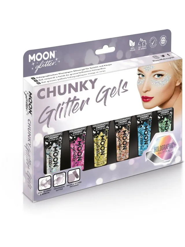 smiffys-makeup-fx-moon-glitter-gel-boxset-holografisch-6tlg image 1