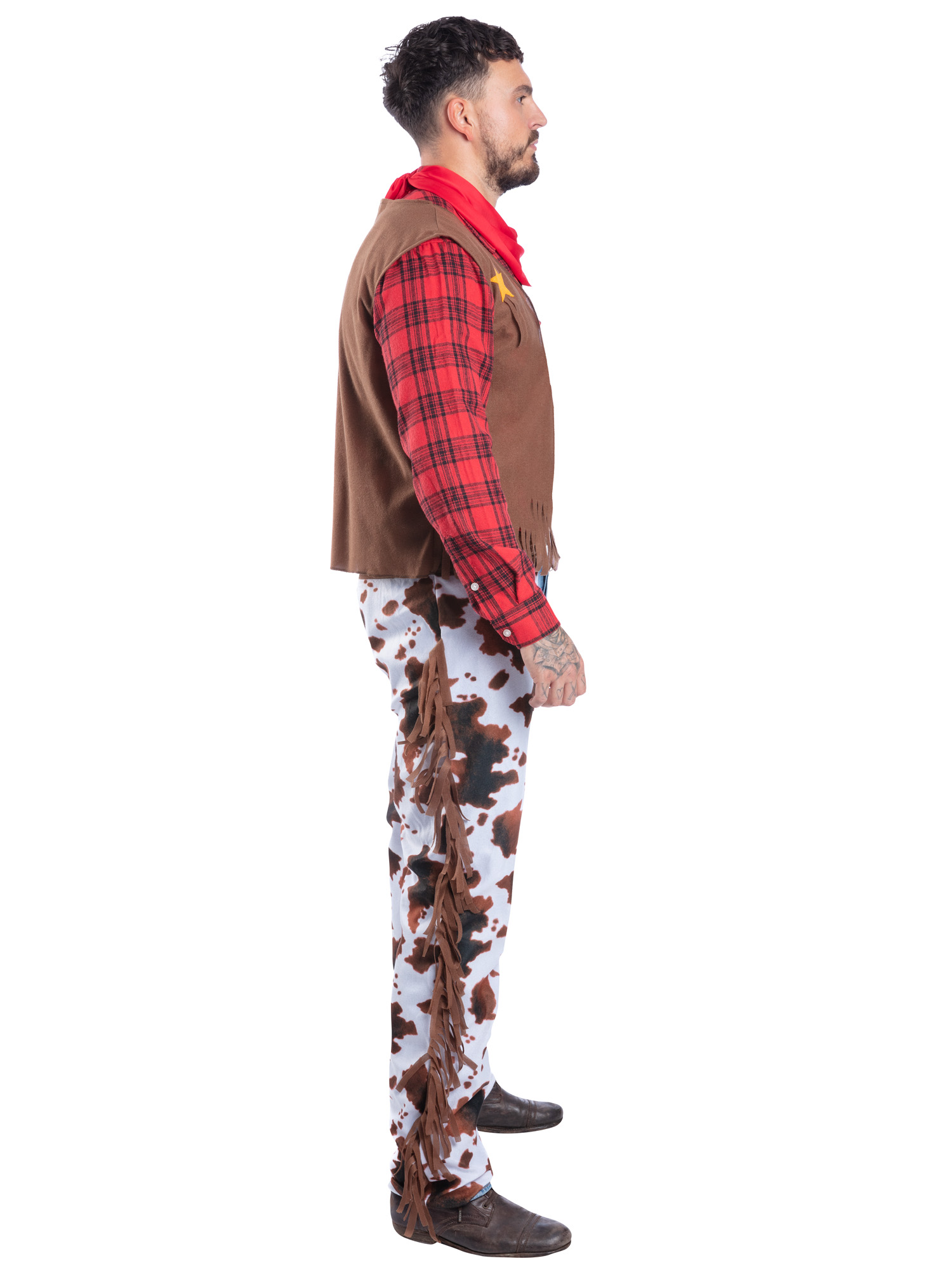 rubies-cowboy-kost-m-herren-l-mit-weste-und-tuch image 2