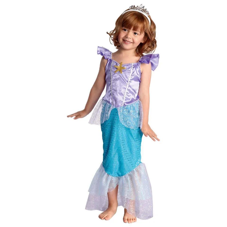 boland-meerjungfrau-kinder-kost-m-kleid-tiara-104-110-pailletten image 1