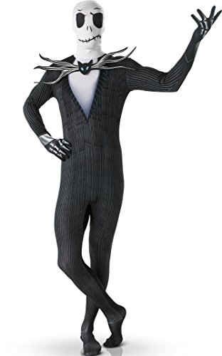 rubie-s-deluxe-jack-skellington-kost-m-schwarz-xl-2nd-skin image 2