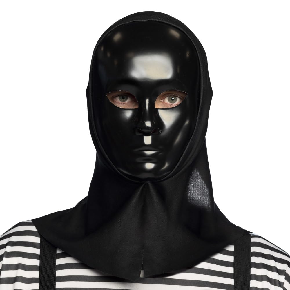 boland-pantomime-maske-mit-haube-wei-vollmaske image 5