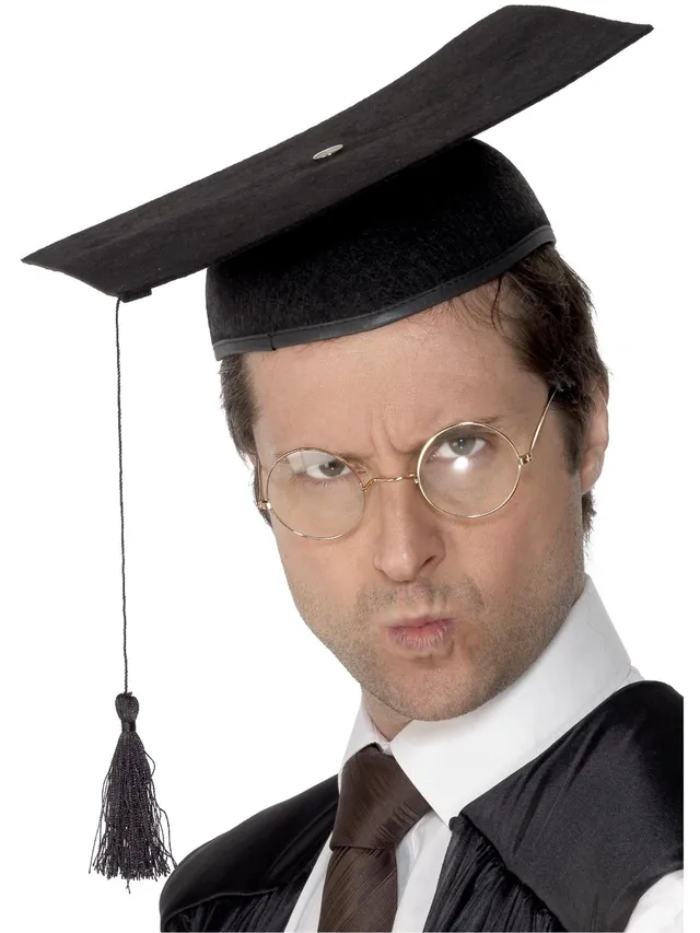 smiffys-fever-mortar-board-doktorhut-schwarz-mit-quaste image 1