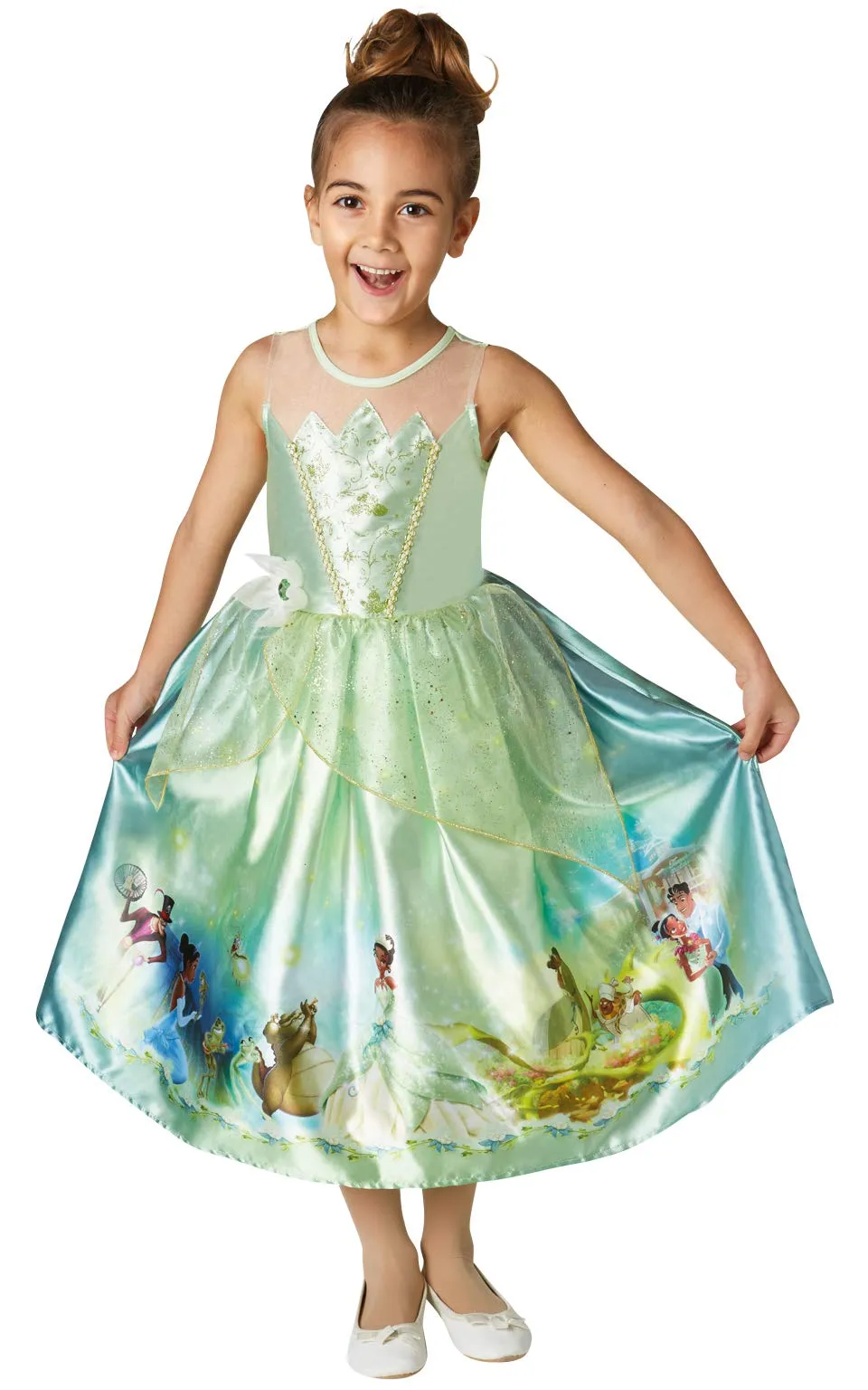 rubie-s-deluxe-tiana-kost-m-kinder-prinzessin-gr-n image 1