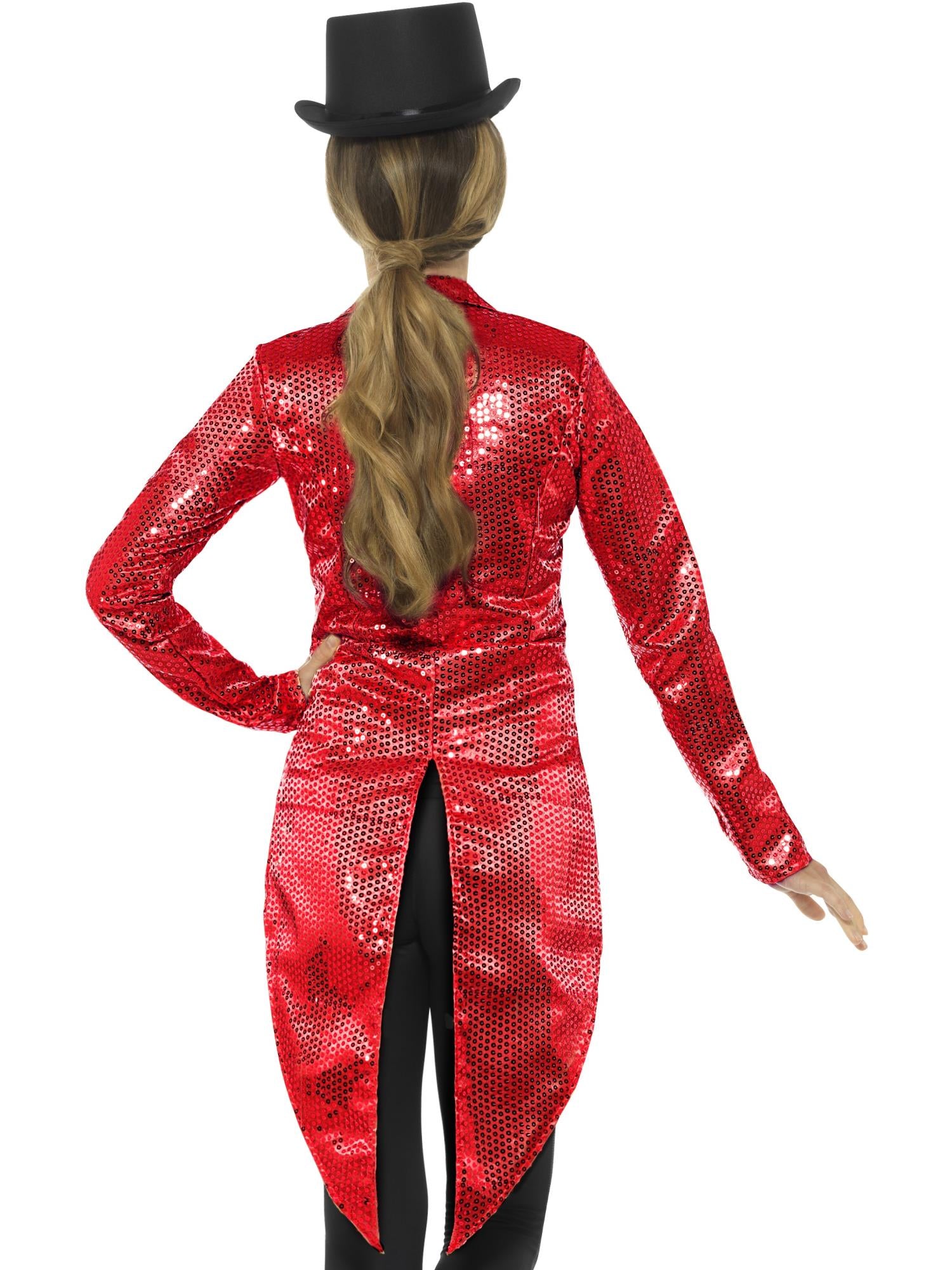 smiffys-fever-pailletten-frack-jacke-rot-s-damen image 2
