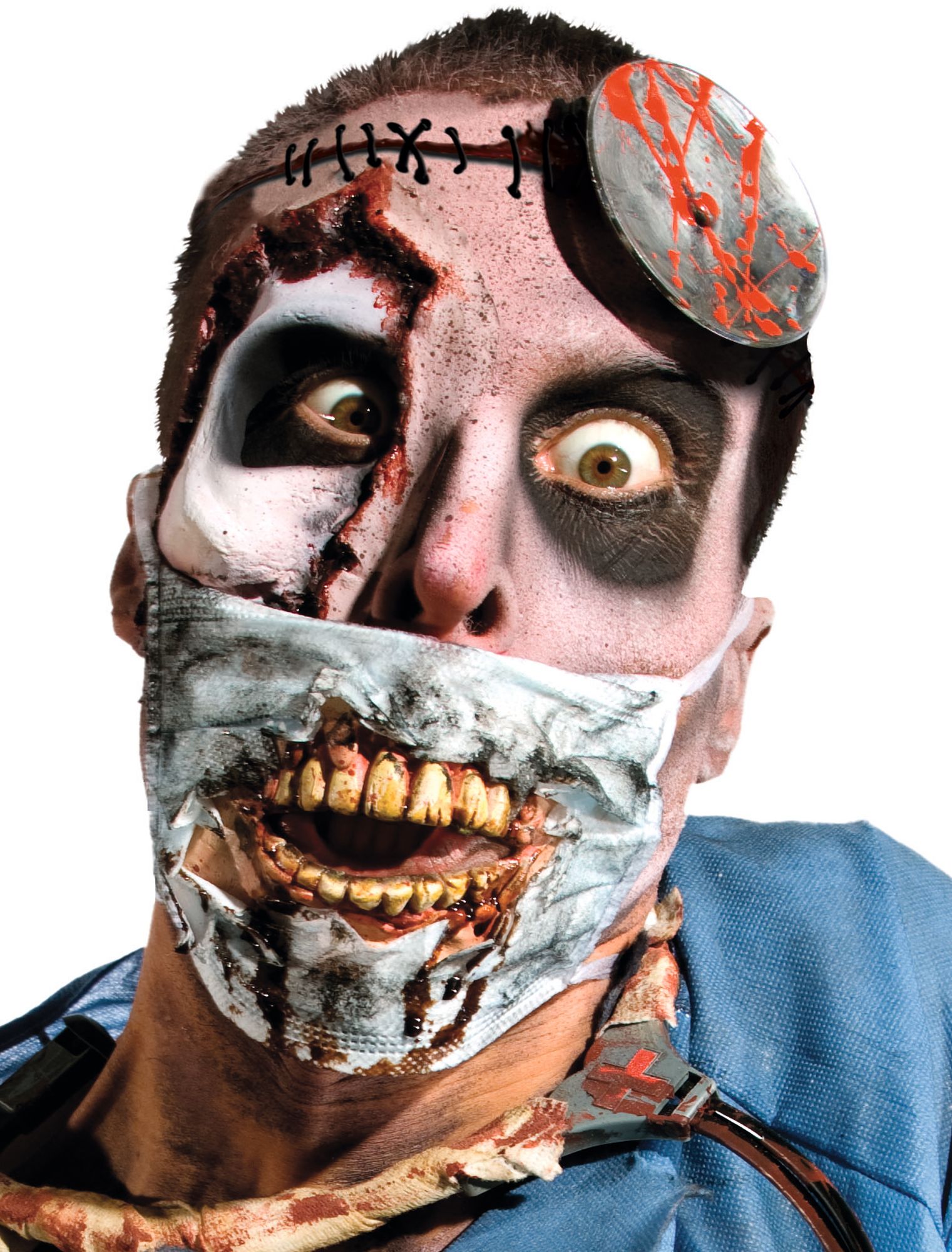 rubies-zombie-arzt-maske-mit-zahn-halloween image 1