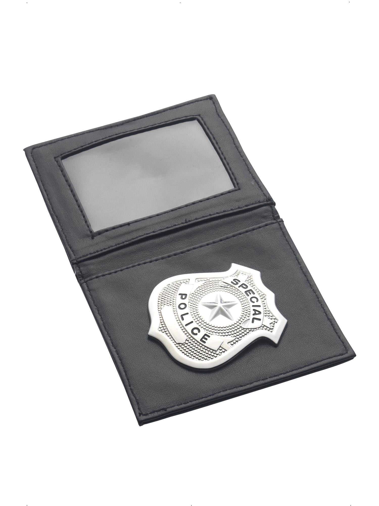 smiffys-fever-police-badge-polizei-marke-silber-etui image 1