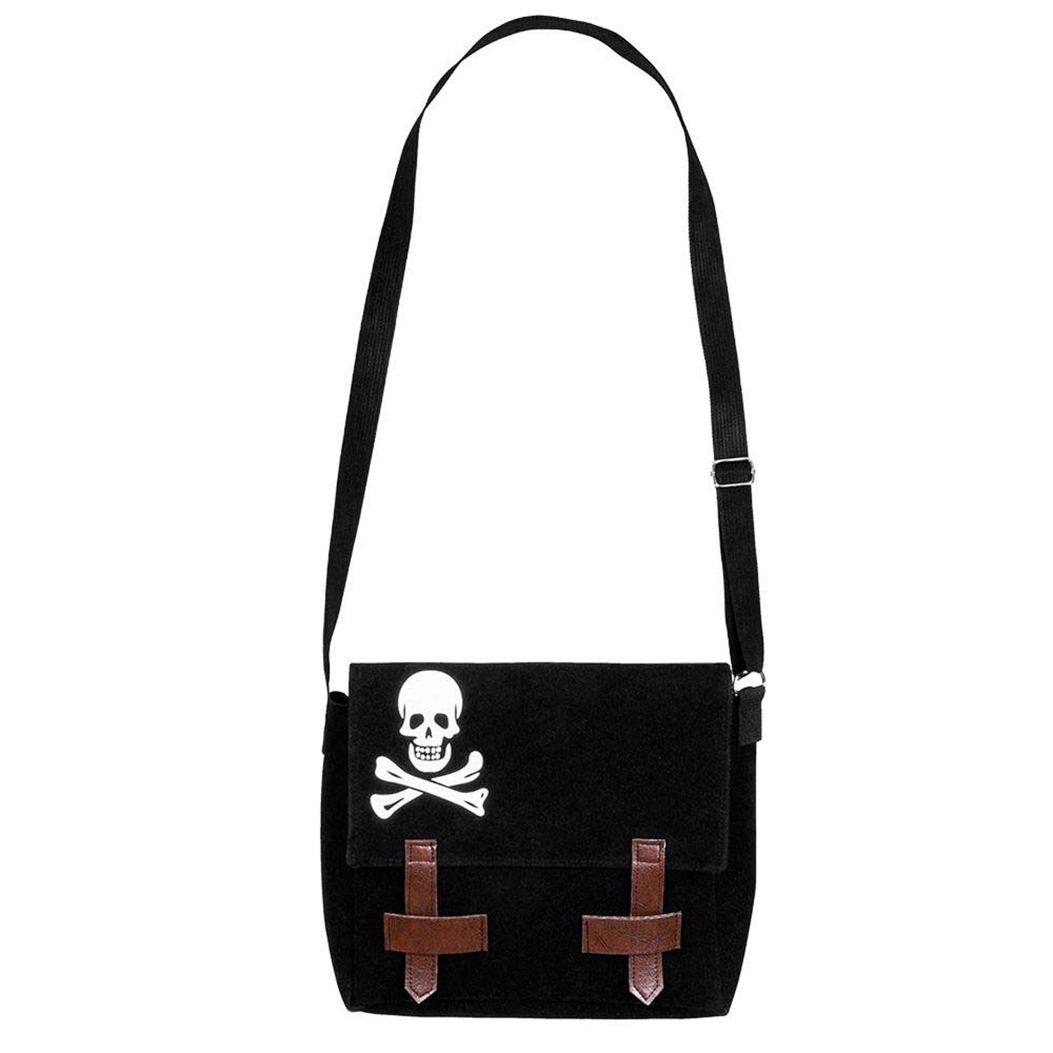 boland-accessories-74145-tasche-pirat-totenkopf-25-cm image 1