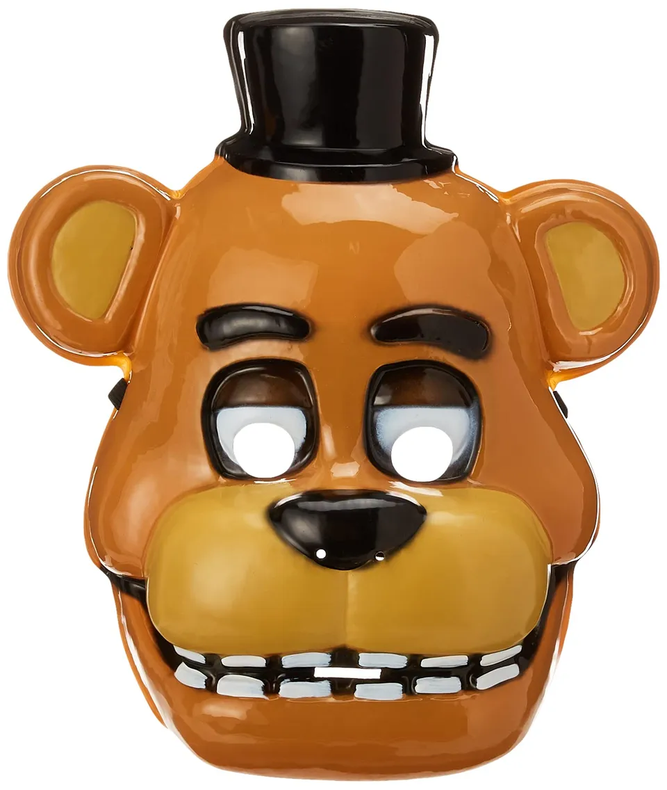 rubie-s-deluxe-freddy-fazbear-halbmaske-fnaf-herren-kunststoff image 1