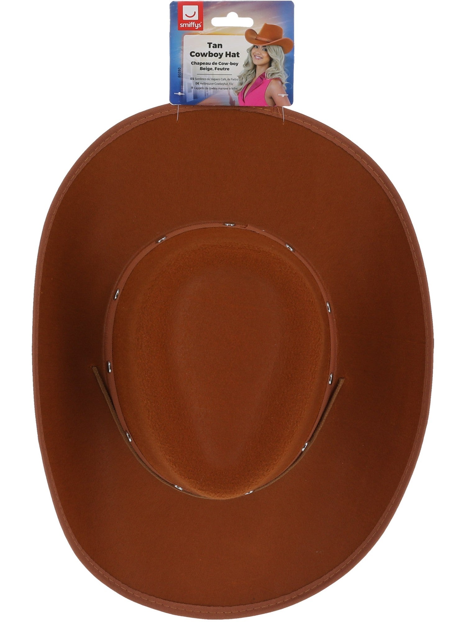 smiffys-fever-cowboyhut-filz-hellbraun-mit-kordel-unisex image 3