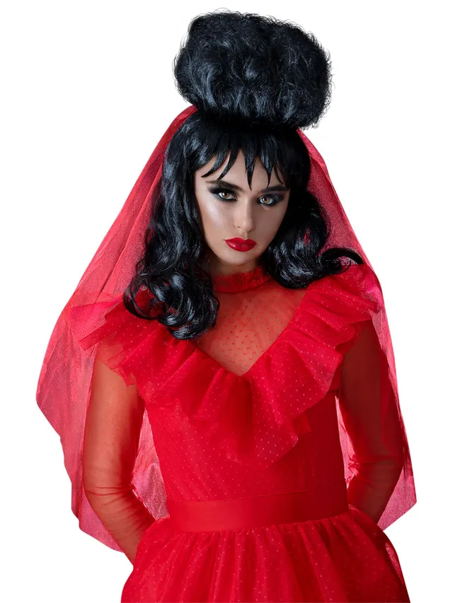 smiffys-fever-beetlejuice-lydia-deetz-per-cke-schwarz image 1