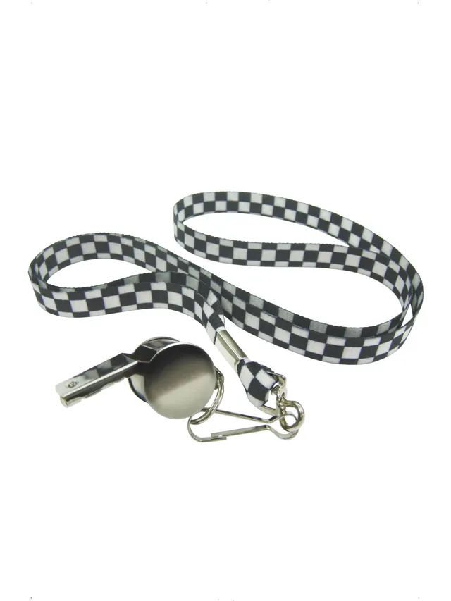 smiffys-fever-trillerpfeife-metall-silber-mit-band image 1