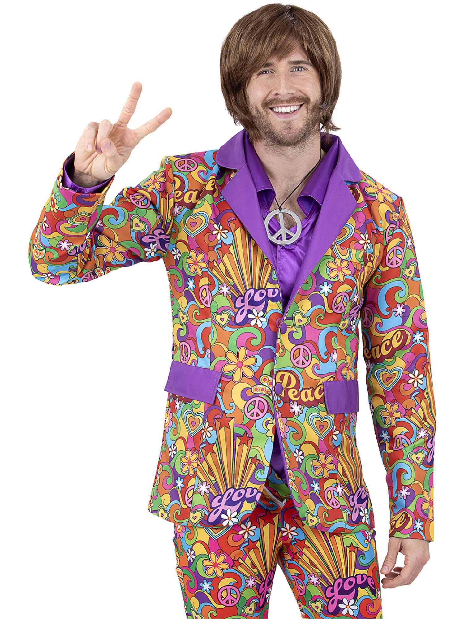 smiffys-fever-rainbow-peace-jacke-herren-bunt-gr-l image 1
