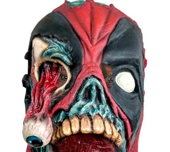 rubies-deadpool-zombie-maske-latex-vollmaske-rot image 2
