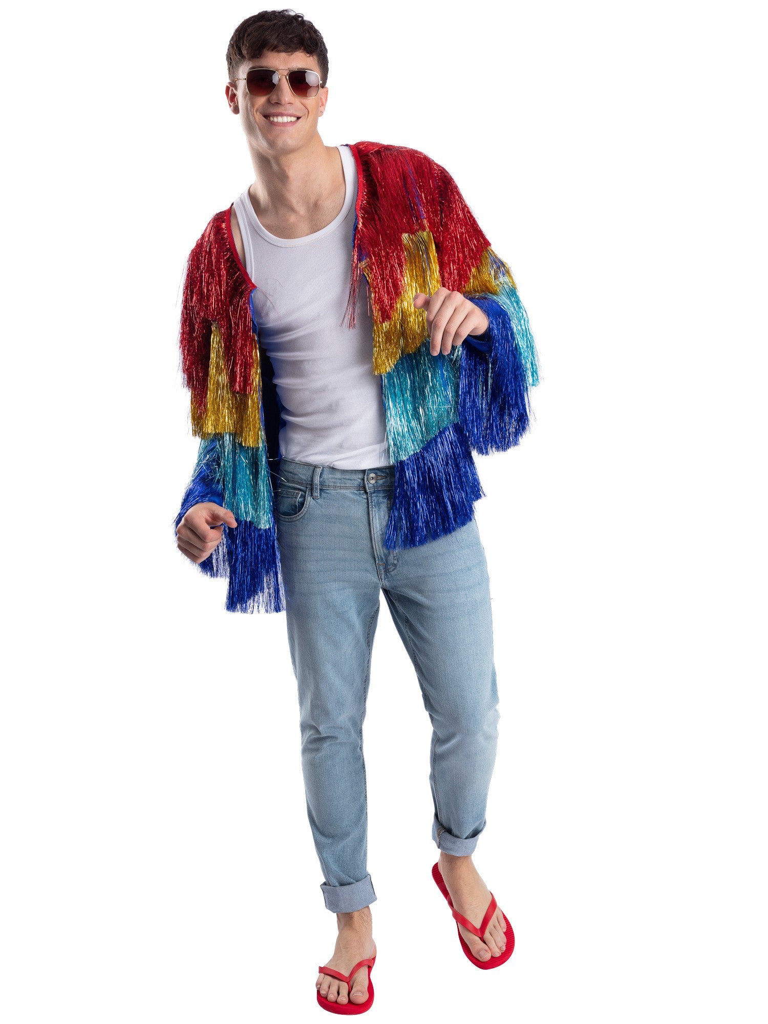 smiffys-fever-tinsel-festival-jacke-rainbow-s-m image 3